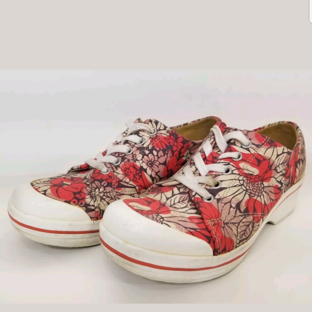 Dansko Floral Lace Up Sneakers